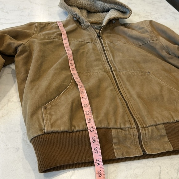 GH Bass Men’s Hooded Workwear Coat Brown Barn Chore Western Jacket XL - Picture 9 of 16